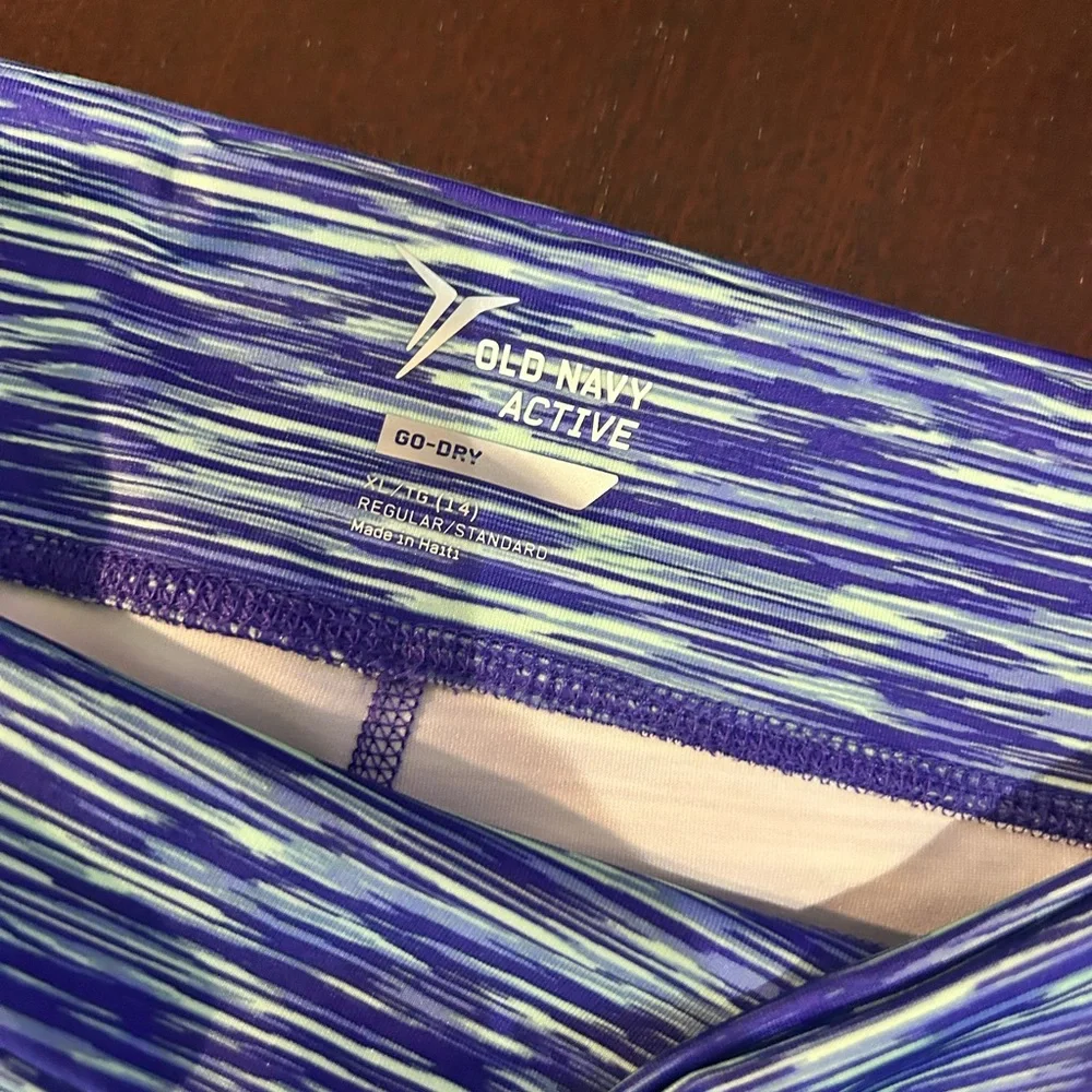 Old Navy Kids Blue and White Patterned Leggings